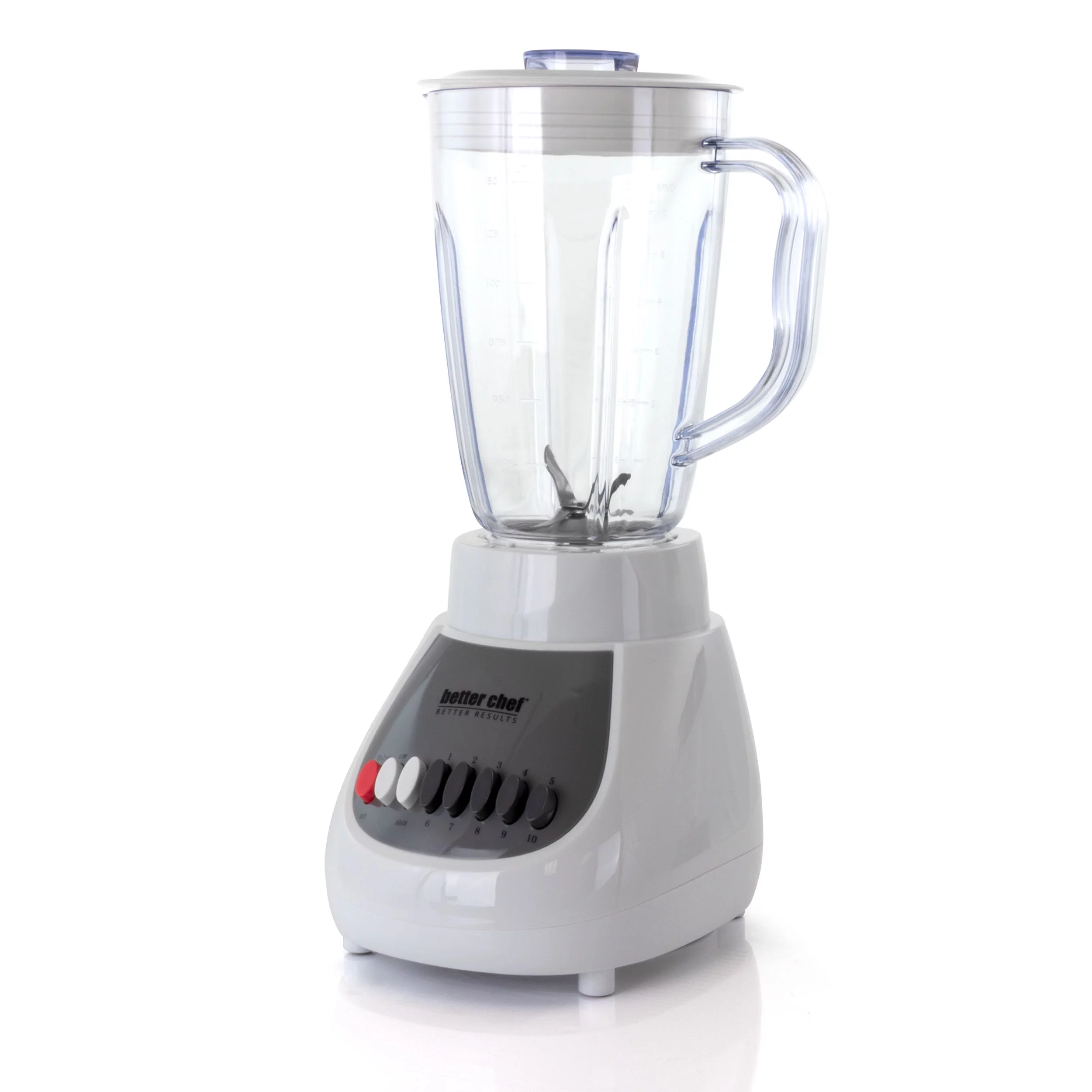 Better Chef 10-Speed 350 Watt 50 Ounce Jar Blender in White