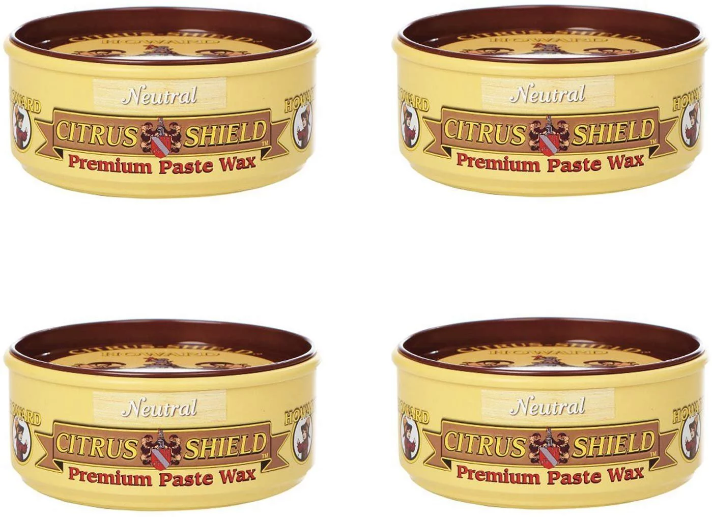 Howard CS0014 Citrus Shield Paste Wax, 11-Ounces Neutral 4-Pack