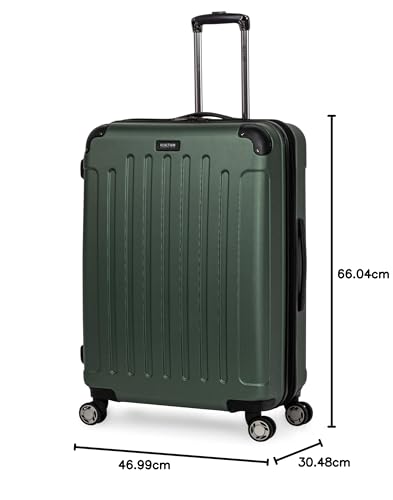Kenneth Cole REACTION Renegade Luggage Expandable 8-Wheel Spinner Lightweight Hardside Suitcase, Navy Blue, 20-Inch Carry On