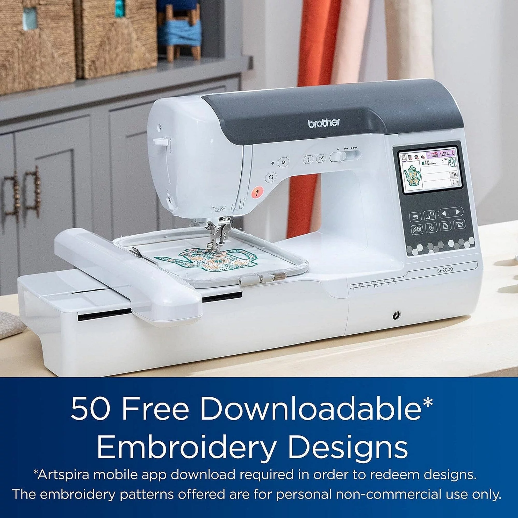 Brother SE2000 Embroidery & Sewing Machine w/ $1,470 Embroidery & Digitizing Bundle