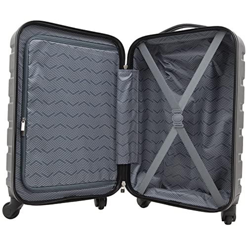 Travelers Club Harper Luggage, Black, 20-Inch Carry-On
