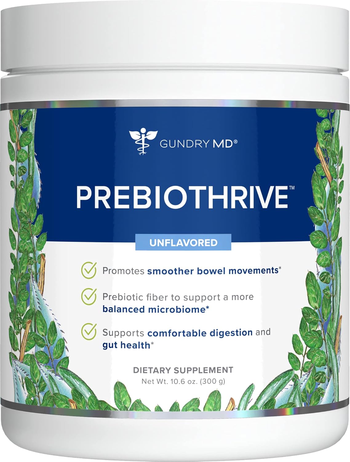 Gundry MD® PrebioThrive™ Prebiotic Supplement for More Comfortable Digestion, Gut Health and a More Balanced MicroBiome, Unflavored Powder - (30 Servings)