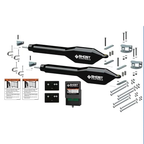 Ghost Controls Heavy-Duty Automatic Gate Opener Kit for Swing Gates with Long-Range Gate Opener Remote - Model TDS2