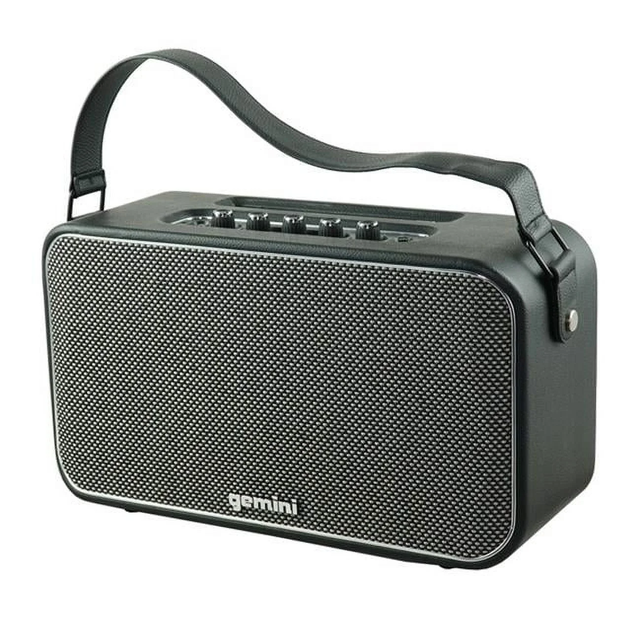 Gemini GTR-400 Portable Bluetooth Speaker (90 Watts, Guitar and Microphone Inputs, USB Record and Playback)