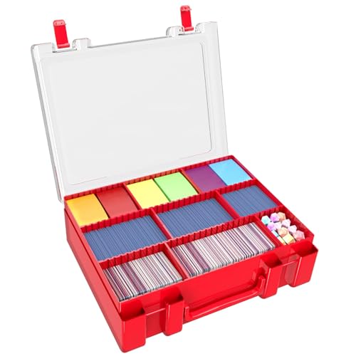 FULLCASE Trading Card Storage, 2400+ Sports Cards Game Deck Box Holder Organizer for Panini for PM TCG for C.A.H for Yoto 3