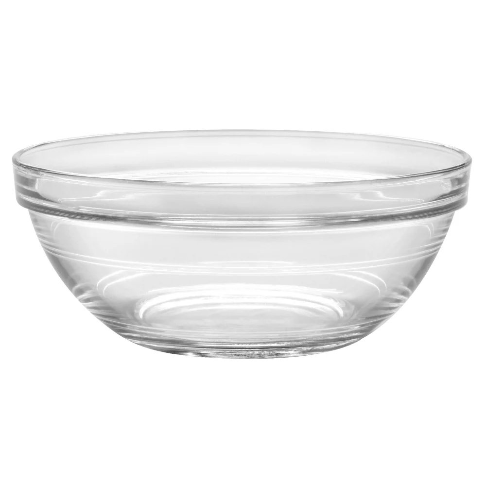 Duralex - Lys Stackable Clear Bowl 17 cm 6.5 inches, Set Of 6
