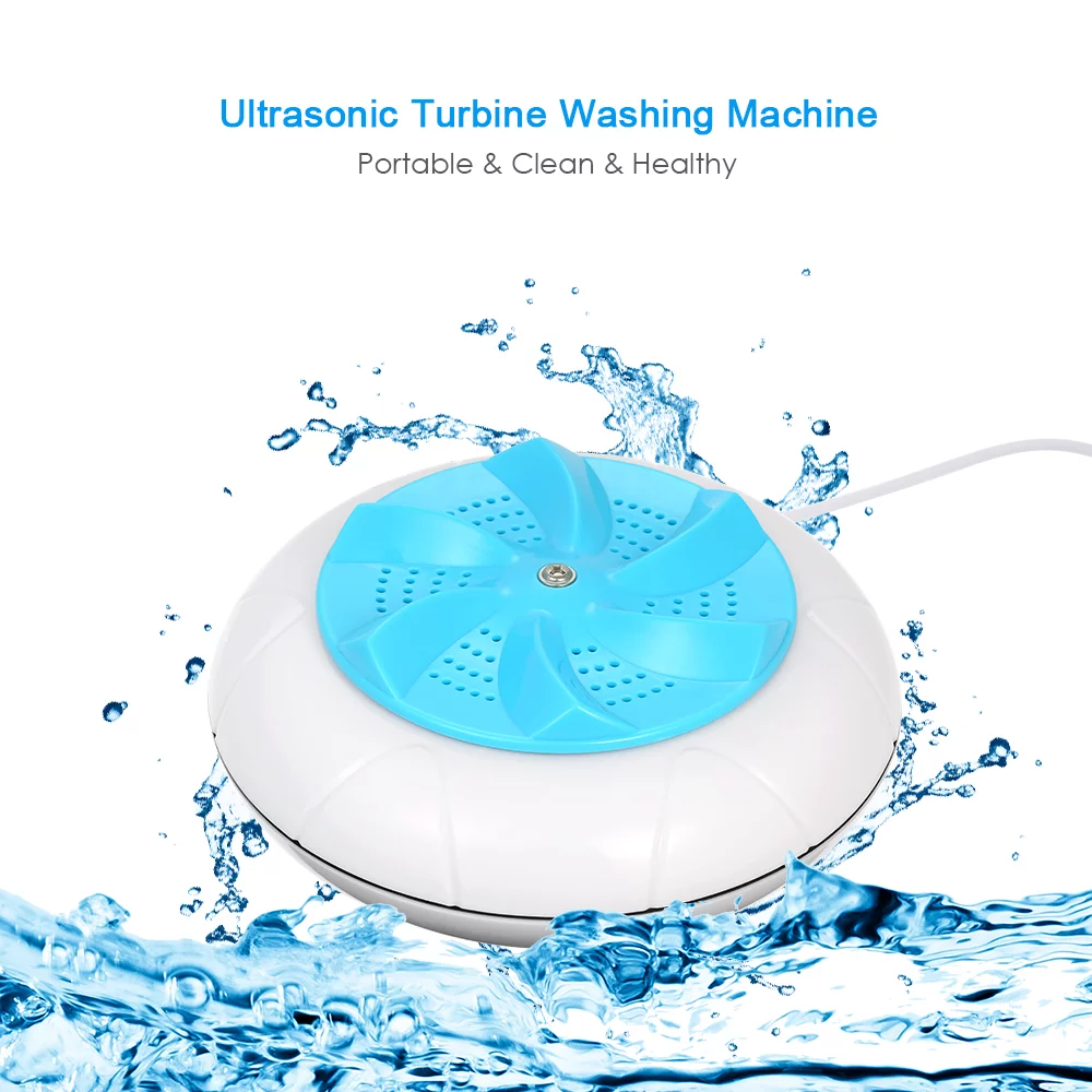 Portable Washing Machine 1 kg Laundry Quantity  Rotating Washer with USB Cable for Travel Home Business Trip