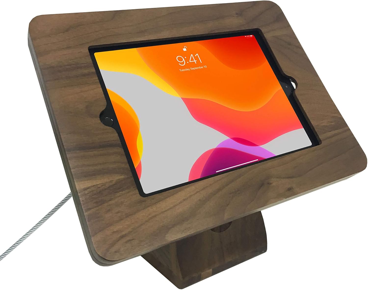 Dual Kiosk Stand – CTA Security Stand with Locking Case, Cable, Stylus and Tether – Compatible with Headphone Jack, iPad 7th/ 8th/ 9th Gen 10.2”, iPad Pro 10.5 (PAD-ASKW10) – White