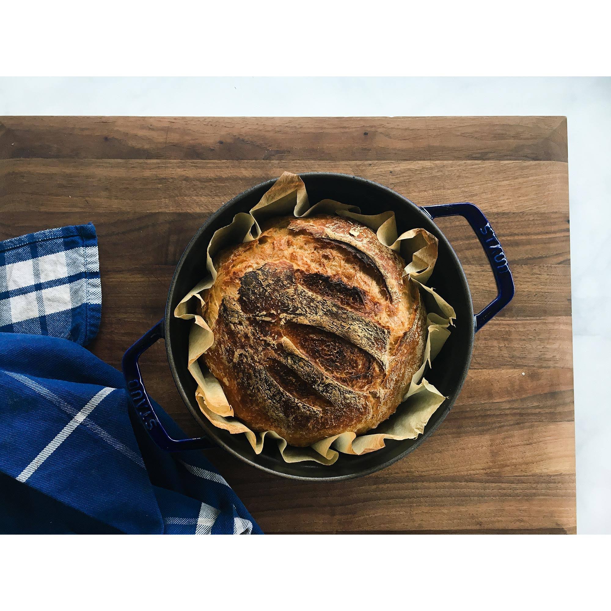 Staub Cast Iron 4-Quart Round Cocotte - Dark Blue