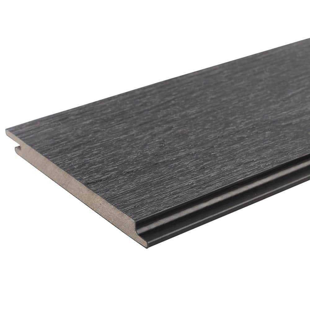 NewTechWood All Weather System 5.5 in. x 96 in. Composite Siding Board in Hawaiian Charcoal