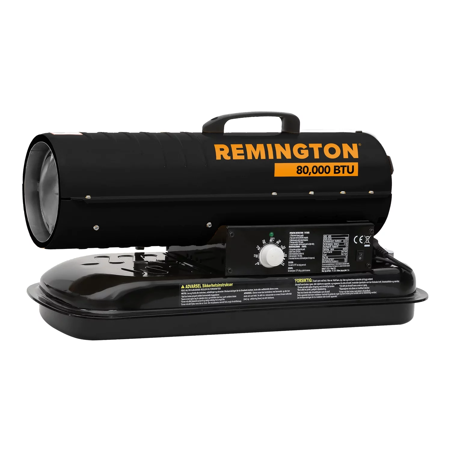 Remington REM-80T-KFA-B 80,000 Btu/Hr. 2000 Sq. Ft. Forced Air Kerosene Heater