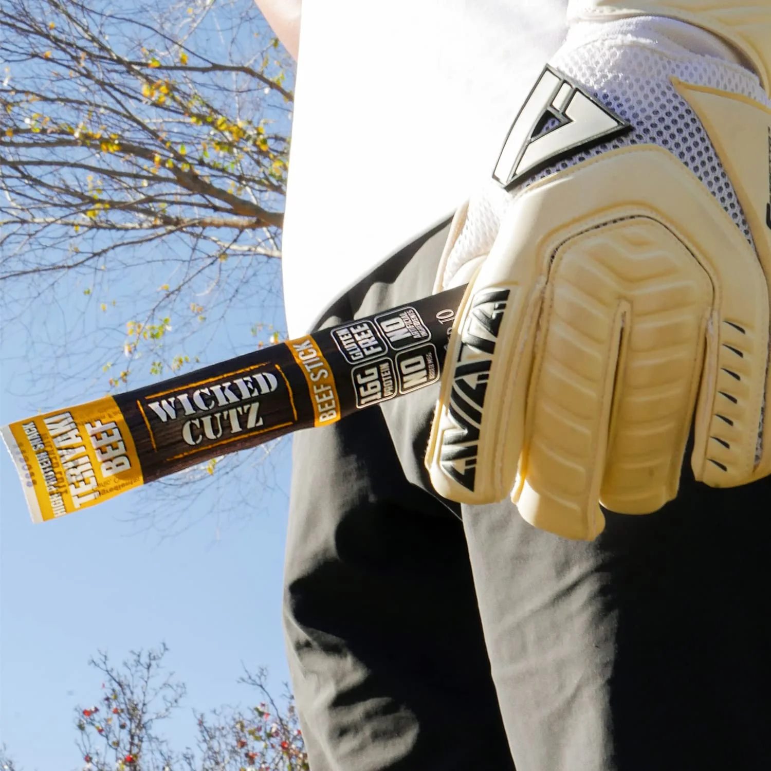 Wicked Cutz Premium Beef Jerky Sticks, High Quality, Protein-Rich, Teriyaki, 1.5 oz, 12-Pack