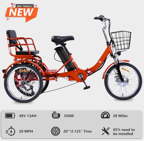 Adult Electric Tricycle Adult Tricycle 3 Wheel Bikes Adults Electric Three Wheel Bike