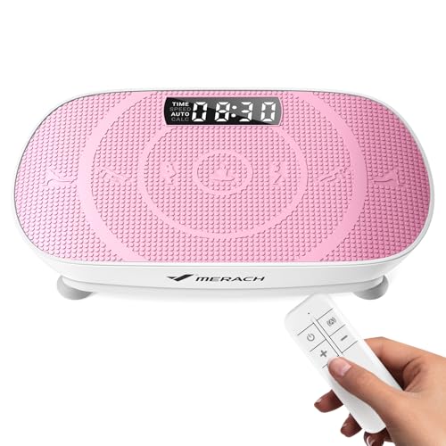 MERACH Vibration Plate Exercise Machine, Vibration Plate with Real-Time Calorie Tracking on LED Display, Vibrating Plate Exercise Machine for Women Men, Workout Equipment for Home