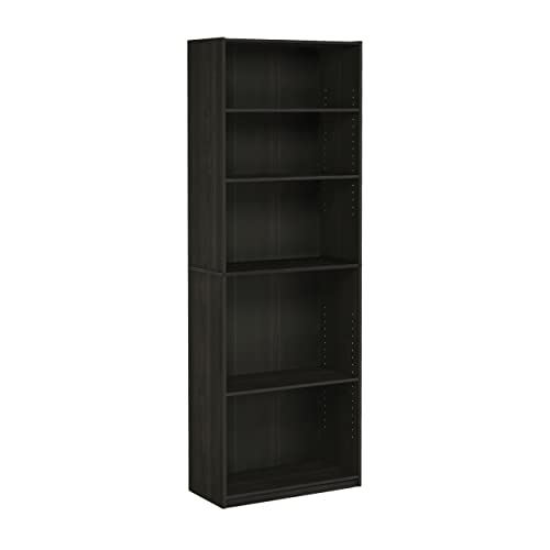 FURINNO JAYA Simply Home 5-Shelf Bookcase, 5-Tier, Black