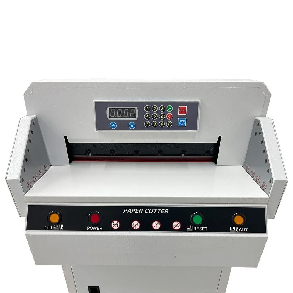 PreAsion Electric Heavy Paper Cutter 17.7''/45cm CNC Paper Cutting Machine Double Key Cutting 110V