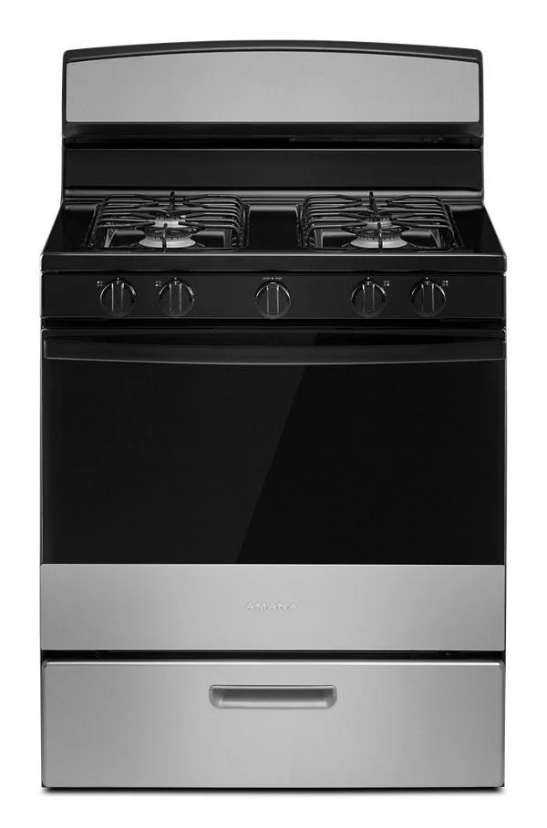 Amana 30-inch Gas Range with Easy-Clean Glass Door AGR4203MNS