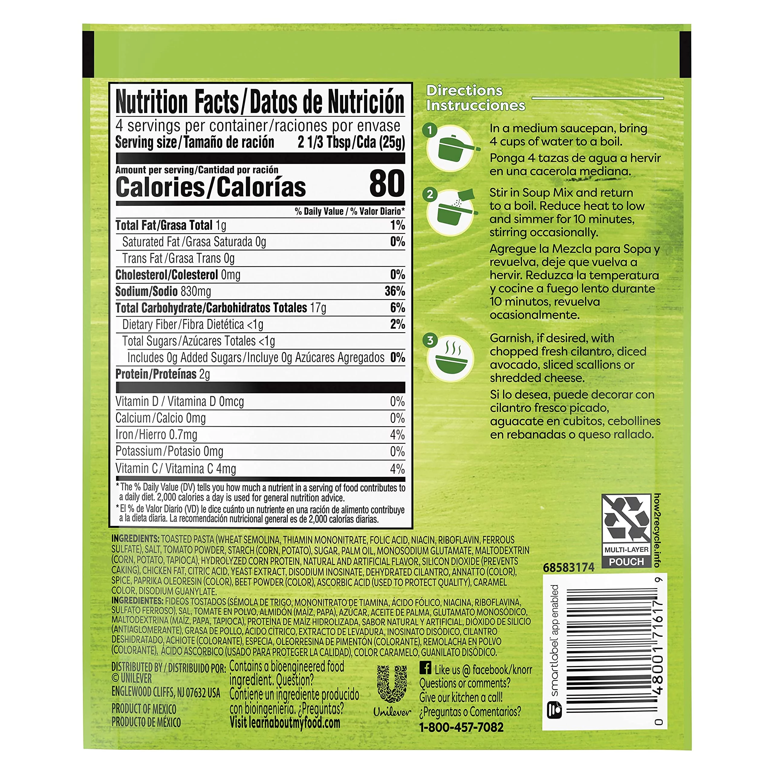 Knorr Pasta Soup Mix Tomato Based Elbow Pasta 3.5 Oz (Pack of 10)