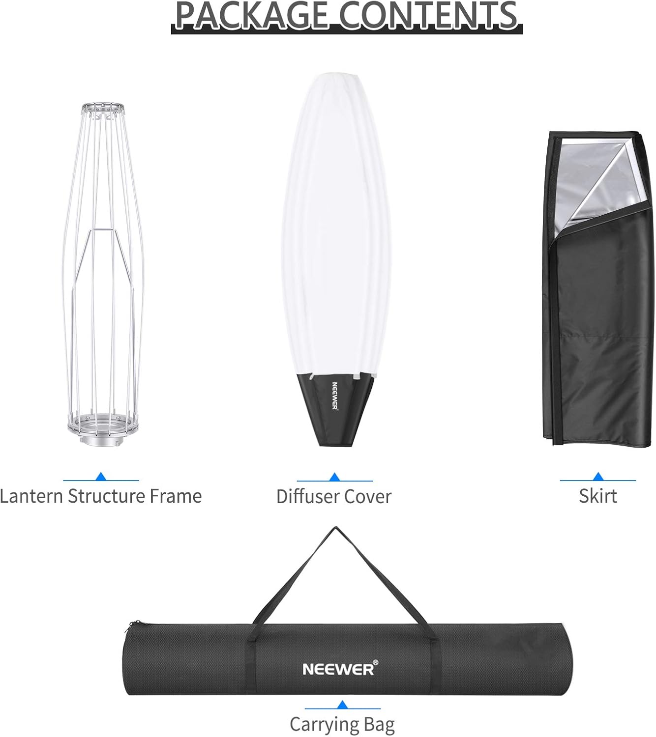 Neewer 34 inches/85cm Lantern Softbox Soft Light Diffuser with Skirt, Compatible with Neewer CB60 CB100 CB150, Aputure 300D II 120D, Godox SL-60W and Other Bowens Mount Light, with Carry Bag