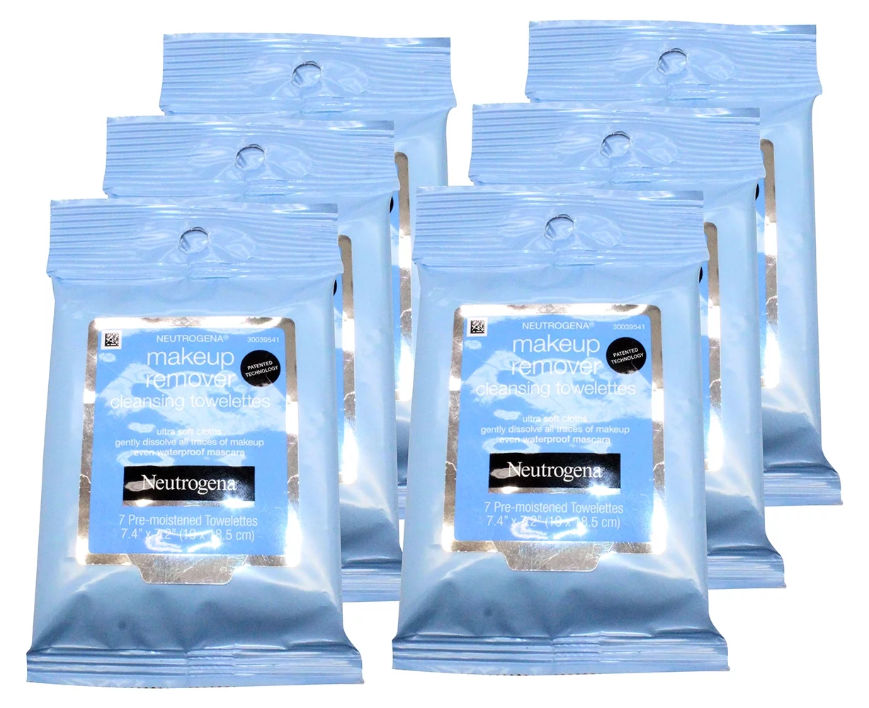 Neutrogena Make-Up Remover Cleansing Towelettes 7 Count (Pack of 6)