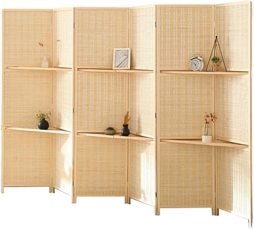 3/4/ 5/6 Panel Room Divider Screen, Folding Privacy Screen with Display Stand, Bedroom Office Bedroom Freestanding Room Screen Divider