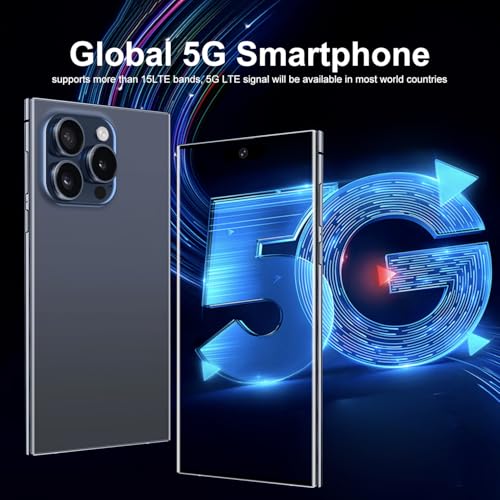 Unlocked Cell Phones Smartphones 5G Phone Android 13 Mobile Phones 8GB+256GB/7 Display/48MP+108MP Camera/6800 mAh/Dual SIM/Build-in Pen (White)