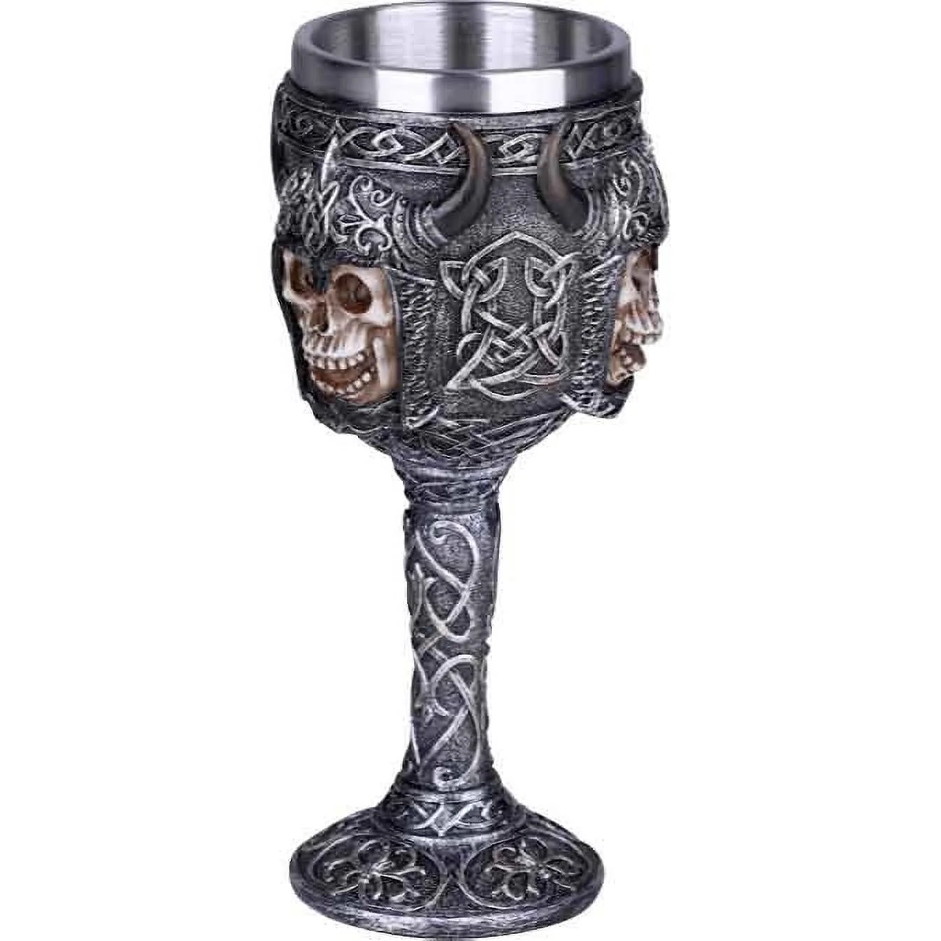 Armoured Skull Goblet | Steel by Medieval Collectibles