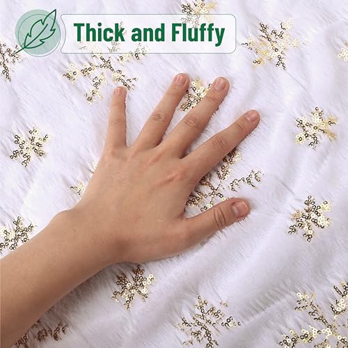 Mr. Pen- Christmas Tree Skirt 48 inches, Knitted Christmas Skirt Tree, Xmas Tree Skirt