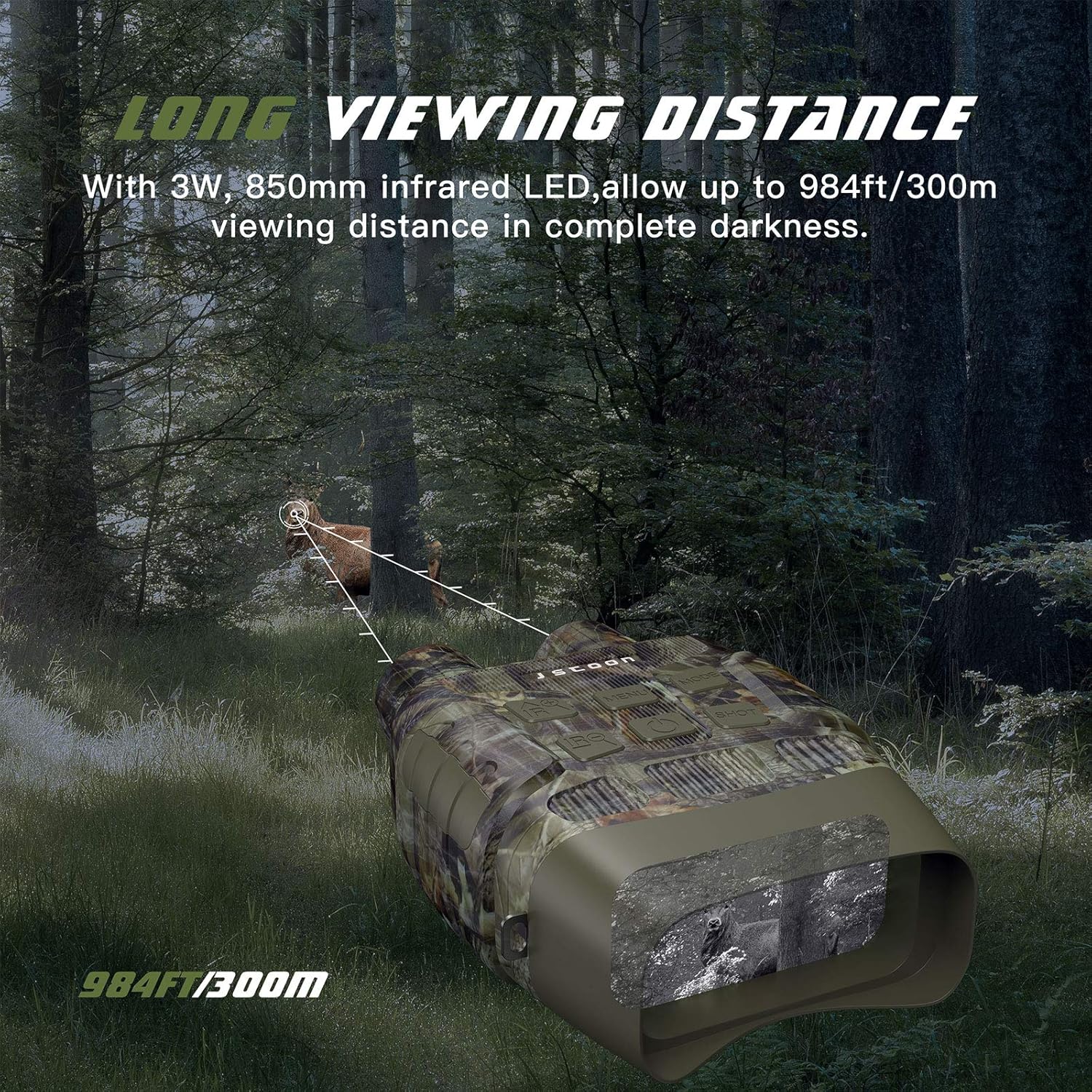 JStoon Night Vision Goggles Night Vision Binoculars - Digital Infrared Binoculars with Night Vision with 32 GB Memory Card