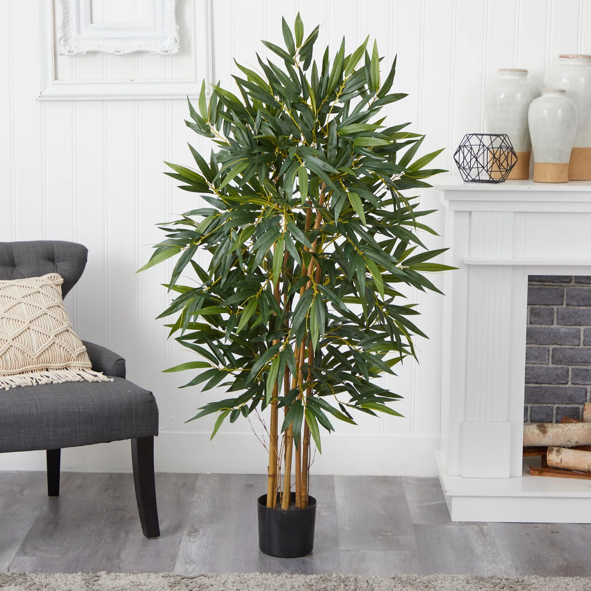 Nearly Natural 4ft. Biggy Bamboo Artificial Tree