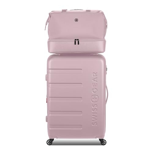 SwissGear 7366 Hardside Expandable Luggage with Spinner Wheels, White, Carry-On 19-Inch