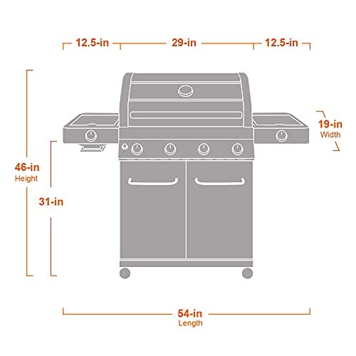 Monument Grills Larger 4-Burner Propane Gas Grills Stainless Steel Cabinet Style with Side & Infrared Side Sear Burners with Stainless Steel Rotisserie Kit(2 Items)