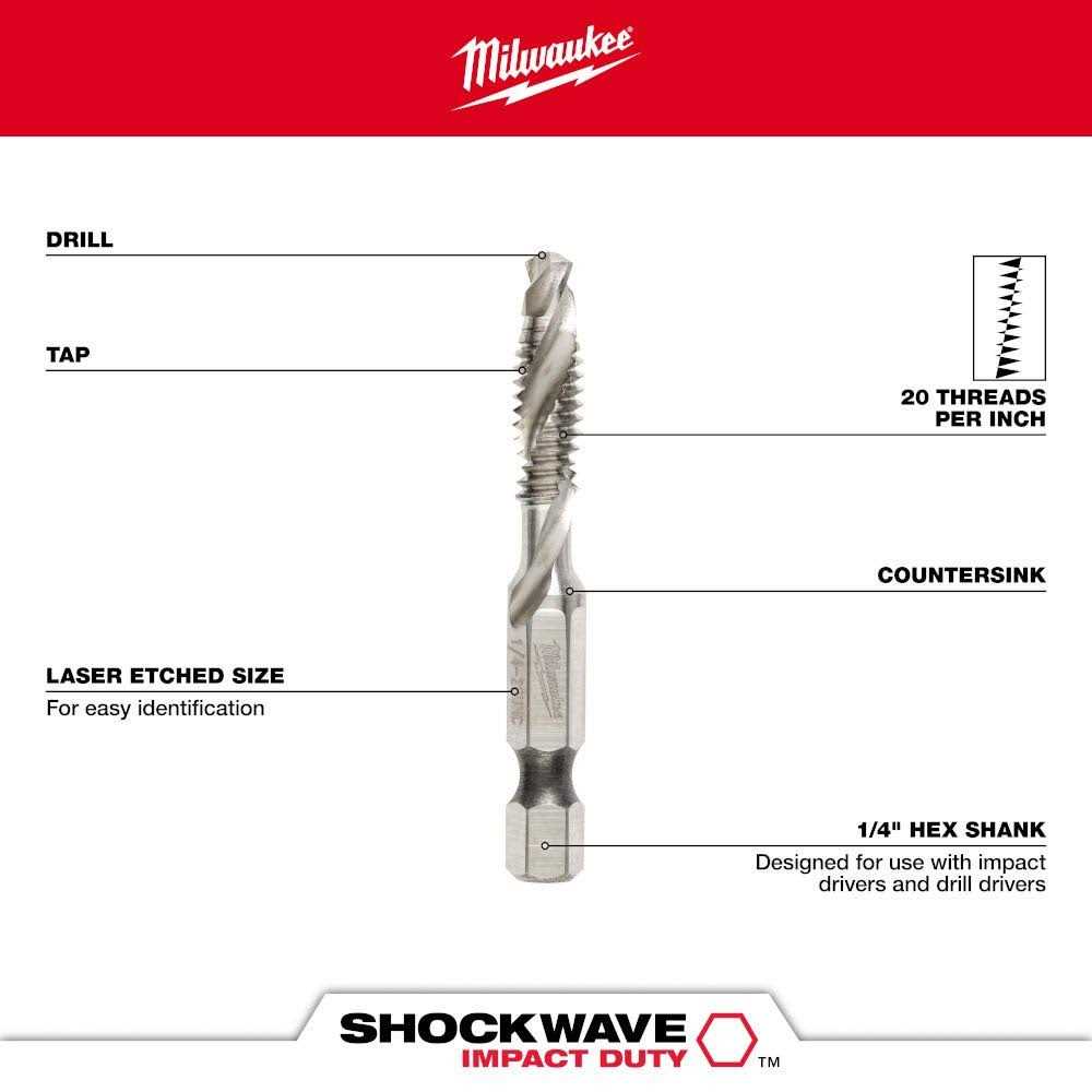 Milwaukee SHOCKWAVE Impact Drill Tap 48-89