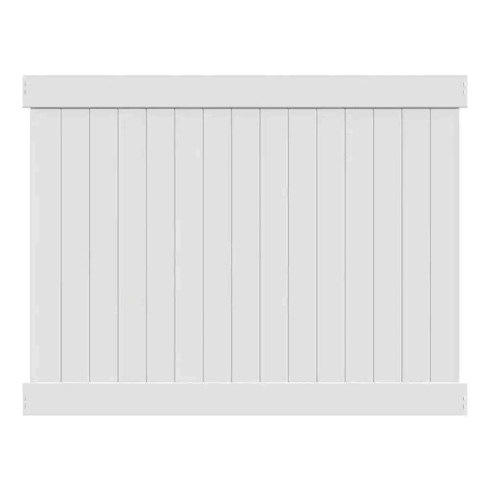 Veranda Linden H x 8 ft. W White Vinyl Privacy Fence Panel Kit - Shop Hardware Tools Online Store