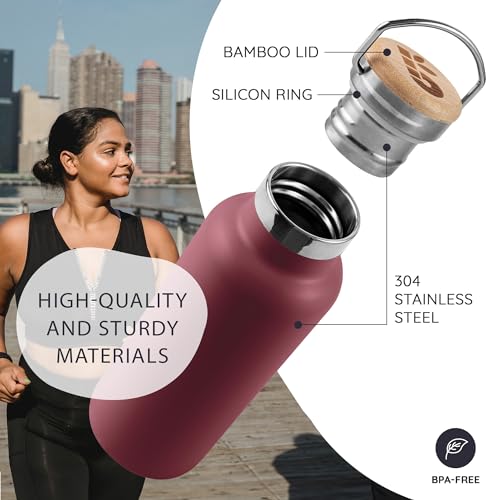 Bambaw 32 oz Water Bottle | Insulated Water Bottles | Water Bottle Stainless Steel | Insulated Travel Water Bottle | Insulated Water Bottle | Stainless Steel Water Bottles | 1 Liter Water Bottles