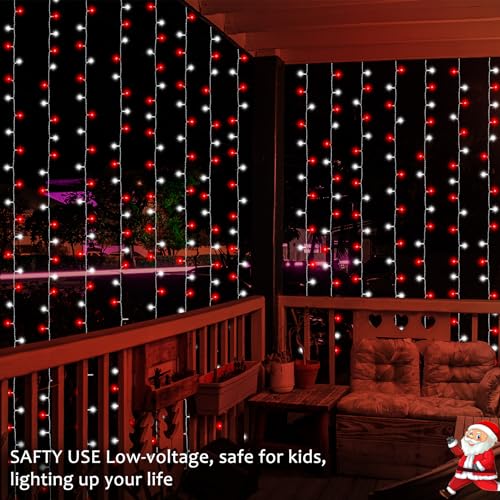 Smart Curtain Lights Plug in, 400 LED Curtain Fairy Lights 6.6Ft x 6.6Ft with App & Remote, Music Sync Programmable Window Hanging Light Dynamic DIY for Indoor Outdoor Backdrop Wall Decor