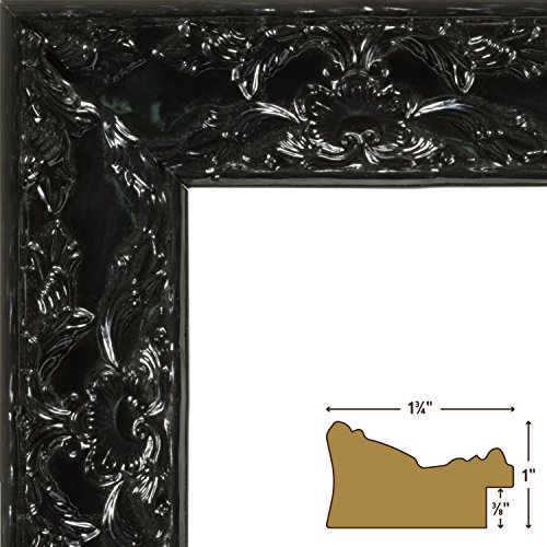 Craig Frames Renaissance, Obsidian Black Picture Frame, 8.5 by 11-Inch