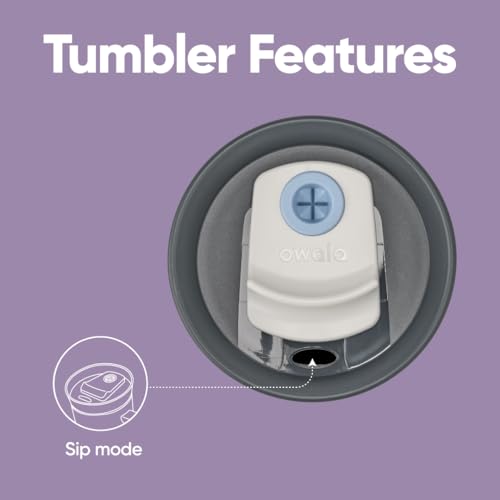 Owala Stainless Steel Triple Layer Insulated Travel Tumbler with Spill Resistant Lid, Straw, and Carry Handle, BPA Free, 40 oz, Dusty Pink (Yoga Rose)