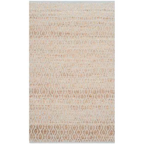 SAFAVIEH Cape Cod Lynwood Braided Geometric Area Rug, 3' x 5', Silver/Natural