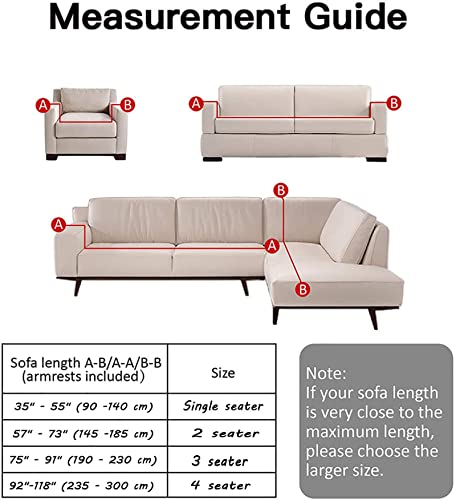 High Stretch Sofa Covers Stretch Sofa Cover Printed Universal Couch Covers Modern Style Sofa Slipcovers Soft Durable Furniture Protector for Kids & Pets -N-4 Seater(235-300cm)