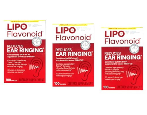 Lipo-Flavonoid Plus Ear Health Dietary Supplement Caplets 100 Count (Pack 5)