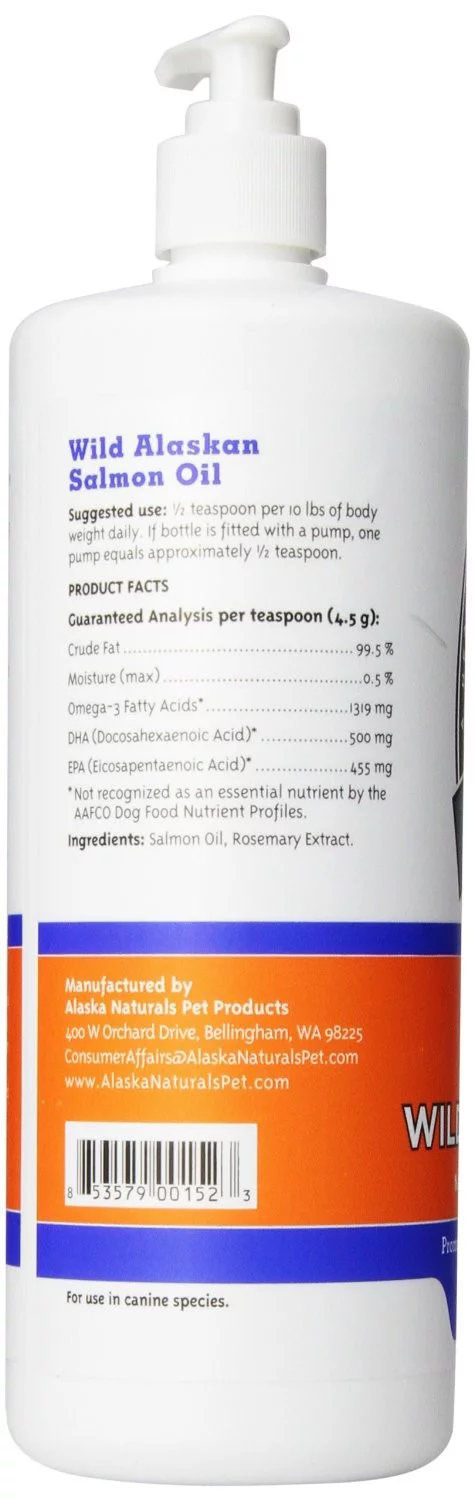 Alaska Naturals Salmon Oil for Dogs, 32 Oz