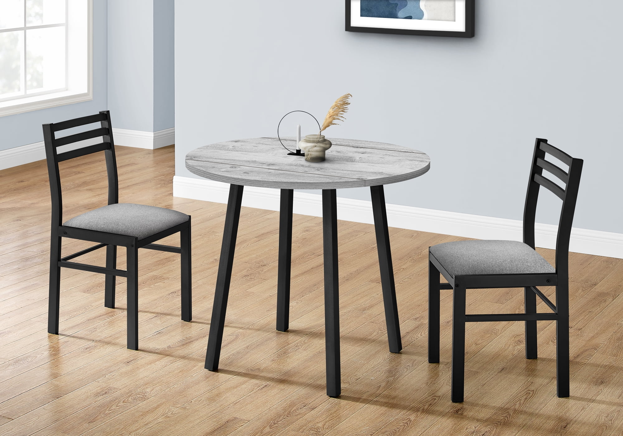Gray Dining Table Set - 3pcs Set - Small - 35