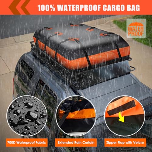 MeeFar Folding Hitch Mount Cargo Carrier Basket 60