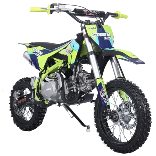 X-PRO 125cc Kids Dirt Bike Pit Bike Youth Dirt Pit Bike with 4-Speed Semi-Automatic Transmission, Big 14