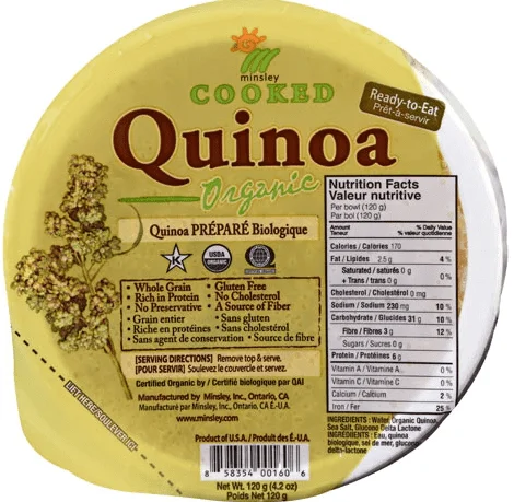 Minsley Organic Cooked Quinoa -- 4.2 oz Pack of 4