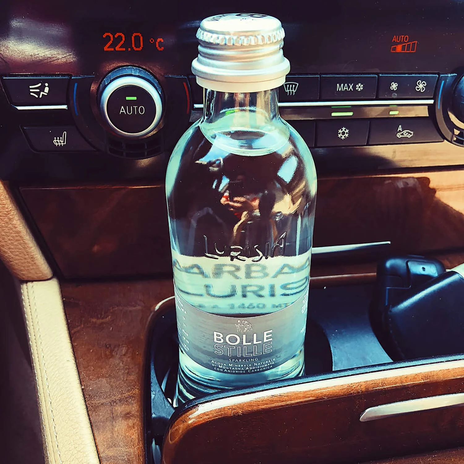 Alu Bolle (Sparkling) Natural Spring Mineral Water, 11 Fl Oz (10 Glass Bottles)