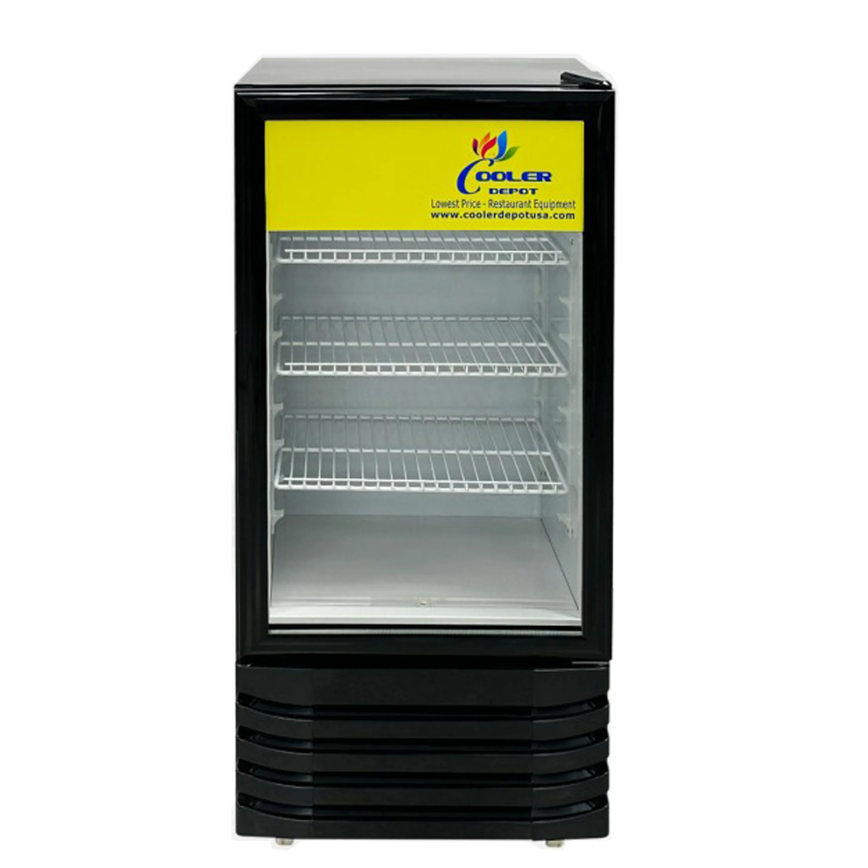 4.3 cu ft Commercial Refrigerator Glass 1-Door Merchandiser Display Cooler Case Fridge