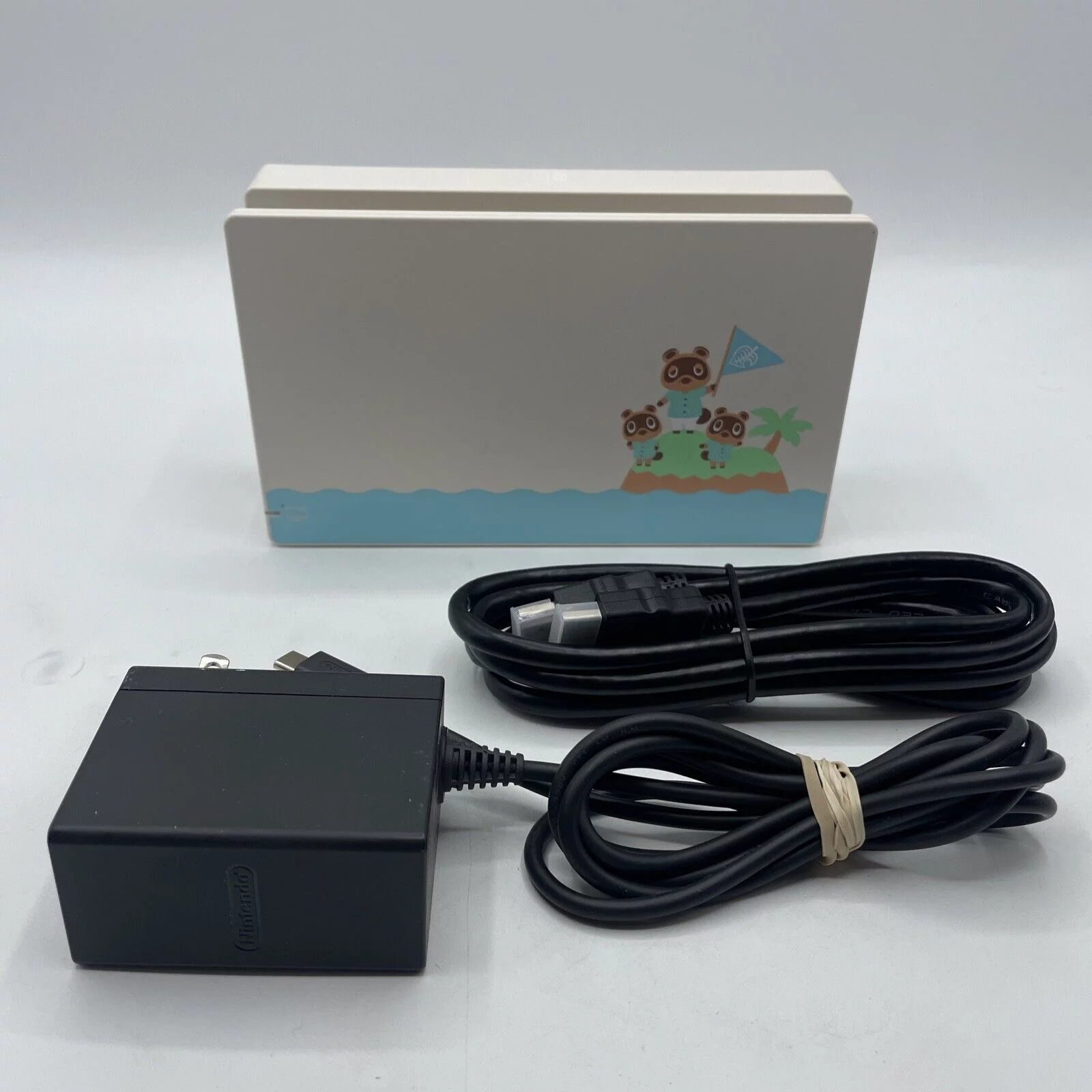 Pre-Owned Nintendo Switch Animal Crossing Dock & AC Charger & HDMI Docking Set Bulk Pack (Refurbished: Like New)