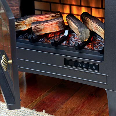 Duraflame 3D Infrared Electric Fireplace Stove with Remote Control - Black, DFI-5010-01